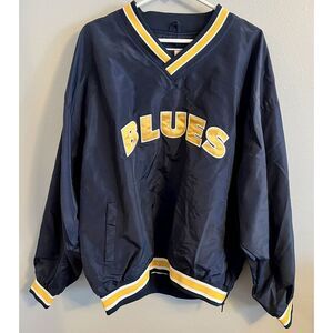 Vintage St Louis Blues Puma Satin Pullover Blue Size 2XL
